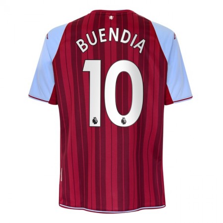 Fußballtrikots Aston Villa Emiliano Buendia 10 2021-2022 Kurzarm Heimtrikotsatz kaufen